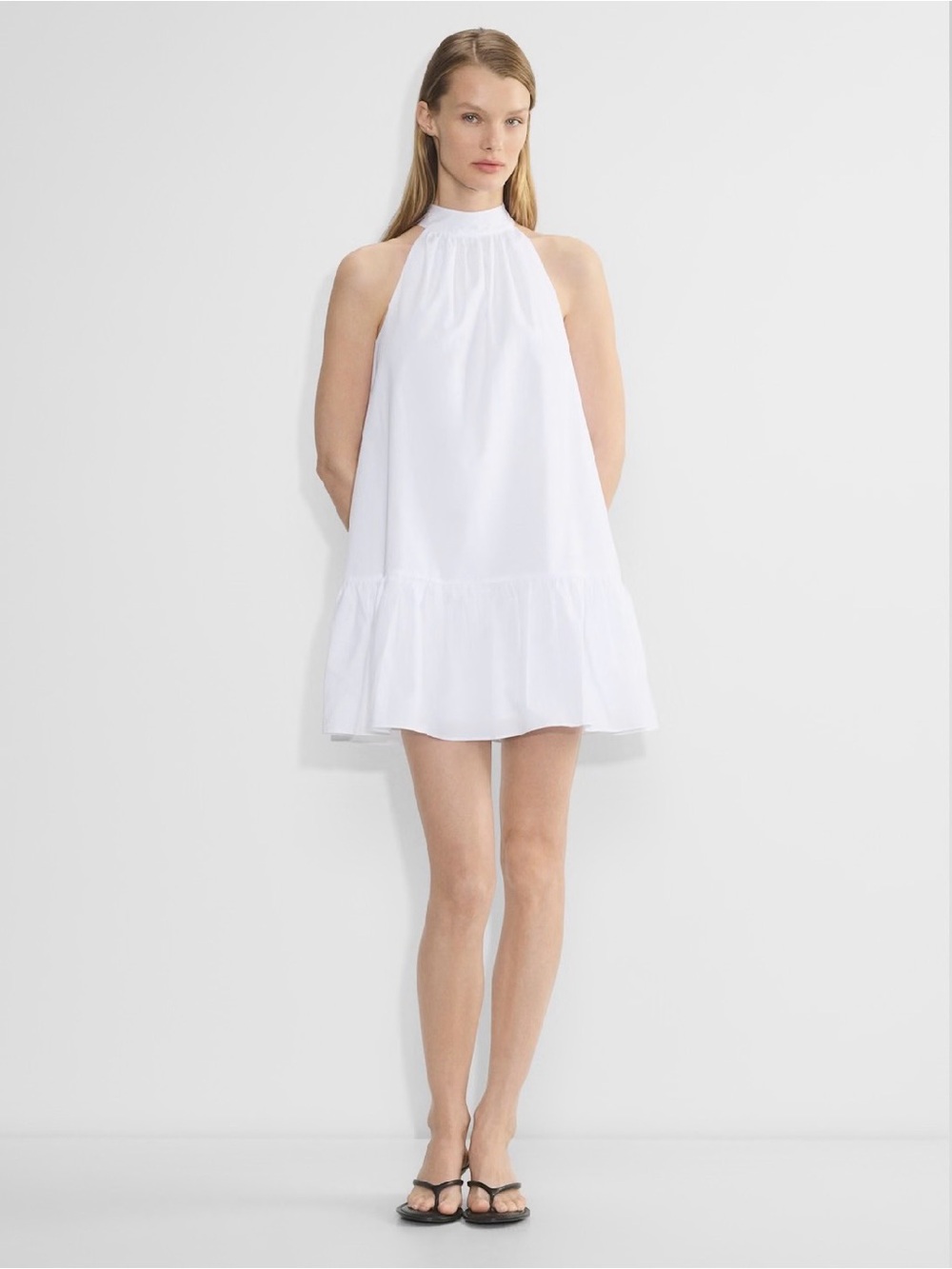 Aritzia Sunday Best Fawn Poplin Dress
